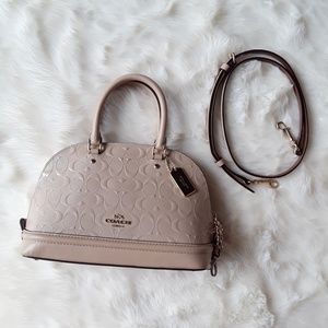 COACH Mini Sierra Satchel Signature Debossed Bag
